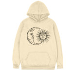 Women's Printed Sun And Moon Hoodie