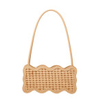 Small Women's Woven One Shoulder Wave Pattern Handbag