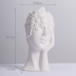 Human Body Ceramic Vase White Matte Artifact Hydroponic Flower Dryer Ornaments