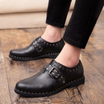 Spring Rivet Fashion Retro Dress Men's Leather Shoes British Style