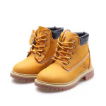 Small Yellow Leather Shoes Children's Large Size Martin Boots