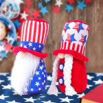 American National Day Hat Five-pointed Dwarf Elf Doll Pendulum