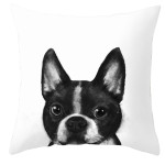 Home Sofa Black And White Animal Dog Cat Pillow Cover