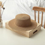 Fashion Ladies Flat Top Shade Straw Hat