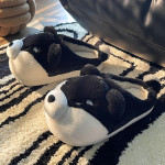 Warm Plush Doll Couple Cotton Slippers