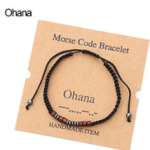 Leather Man Morse Code Bracelet