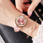 GUOU Will Turn The New Quicksand Rhinestone Belt Waterproof Ladies Watch Ladies Fashion Watch Wholesale