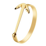 Minimalist Magazine Model Anchor Gold Stainless Steel Bracelet