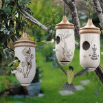 Wooden Hanging Hummingbird House Mini Nest