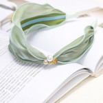 Hairband Satin Bright Silk Fabric Rhinestone Pearl Hairpin