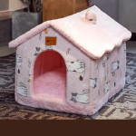 Foldable Dog House Pet Cat Bed Winter Dog Villa Sleep Kennel Removable Nest Warm Enclosed Cave Sofa Pets Supplies