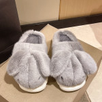 Women's Fashionable Rabbit Fur Slippers