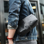 Light Casual Men's Leather Shoulder Messenger Bag