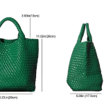 Soft Leather Bucket Bag One-shoulder Knitted Dumpling Bag