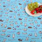 Cat Head Printing Handmade Linseed Cotton DIY Tablecloth Door Curtain Pillow Background Fabric