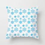 European And American Christmas Snowflake Digital Printing Polyester Peach Skin Car Pillow Cushion Pillowcase