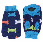 Multi Color Knitting Cat Sweater Lapel Casual