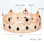 Retro European And American Men's Gold Crown Simple Black