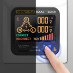 Digital Display Socket Electrical Ground Wire Tester Line Phase Test Plug Polarity Electroscope