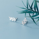 S925 Silver Mori Style Sweet And Simple Branch Bud Earrings