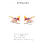 Minimalist Colorful Crystals Ear Studs Niche Advanced