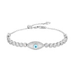 Devil's Eye Bracelet S925 Sterling Silver Bracelet With Zircon Ornaments