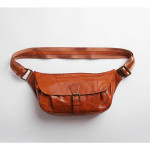 Genuine Leather Men's Chest Bag Single-shoulder Cross-body Waist Bag