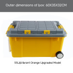 Large High-strength Plastic Storage Box Thickened Trolley On-board Storage Box