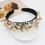 Exaggerated Court Geometric Crystal Full Diamond Headband