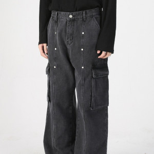 Men's Jeans Work Clothes Hip-hop Loose Vintage Trousers