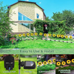 2 Pack Sunflower Solar Garden Lights Outdoor Waterproof Solar Powered Garden Stake Lights For Garden Patio