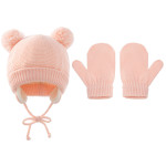 Children's Braid Hat Gloves Warm Ear Protection Children's Knitted Hat