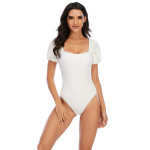 Women's One Piece With Puff Sleeve Swimsuit