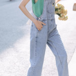 Summer Small Design Sense Niche Suspender Trousers