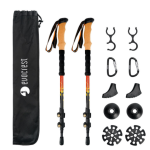 Folding telescopic trekking pole carbon fiber walking stick