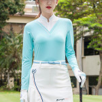 Golf Women's Long-sleeved T-shirt Stand-up Collar Sunscreen Korean Version Of Slim Sports