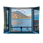 False Window Window Scenery Background Cloth