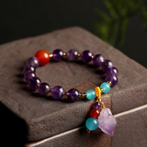 Natural Lavender Amethyst Original Stone Bracelet