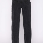 Plain Wash Solid Straight Denim Trousers