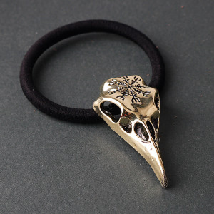 Retro Viking Crow Skull Symbol Head Rope