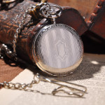 Silver Flap Mechanical Pocket Watch