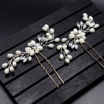 Ebay cross-border supply Korean bride handmade pearl crystal Clip Wedding headdress hairpin pin U