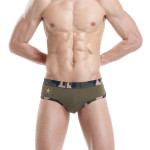 Camouflage low waist men's briefs