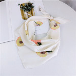 Refreshing Floral All-match Small Silk Scarf Female Print Headscarf