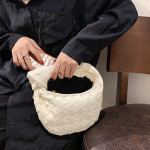 Woven Small Round Bag Solid Color Macarons