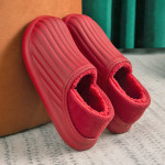 Men's And Women's Fashion Simple Plush Thermal Slippers