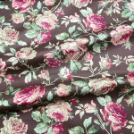 Rose Flower Cotton Twill Print Fabric