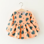 Children's wear on behalf of 2021 autumn, foreign trade girls, cotton long sleeved dress, infant cartoon princess skirt