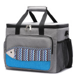 Fish Pattern Cooler Bags Lunch Box Bag EVA Insulation Waterproof Portable Lunch Bag Outdoor Multifunctional Picnic Bag