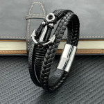 Creative Stainless Steel Anchor Bracelet Multi-layer Knitting